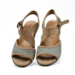 Bussola Noella Calf Hair And Leather Shoes Heel Sandals Sz 39 / US Sz 8.5 EUC